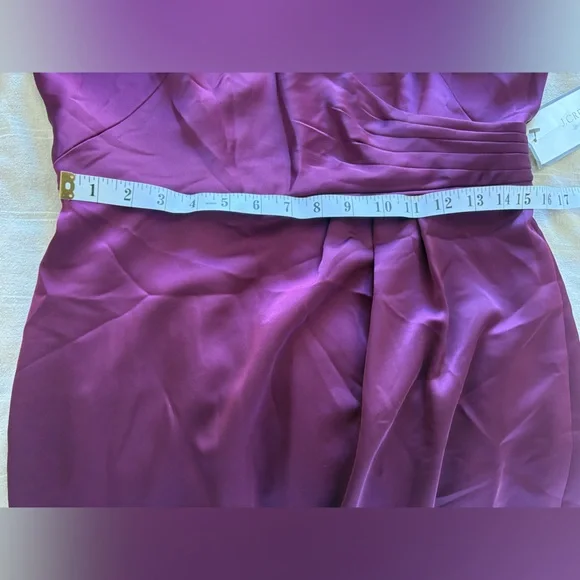 J Crew NWT Satin V‑Neck Dress – Size 10 – Plum/Burgundy formal special events - Picture 7 of 7